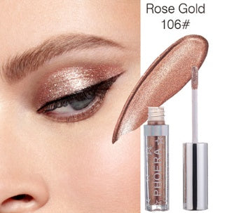 PHOERA Magnificent Metals Glitter and Glow Liquid Eyeshadow 12 Colors - Beauty & Skincare | TARVIX PHOERA Magnificent Metals Glitter and Glow Liquid Eyeshadow 12 Colors Rose gold
