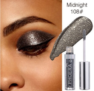 PHOERA Magnificent Metals Glitter and Glow Liquid Eyeshadow 12 Colors - Beauty & Skincare | TARVIX PHOERA Magnificent Metals Glitter and Glow Liquid Eyeshadow 12 Colors Midnight