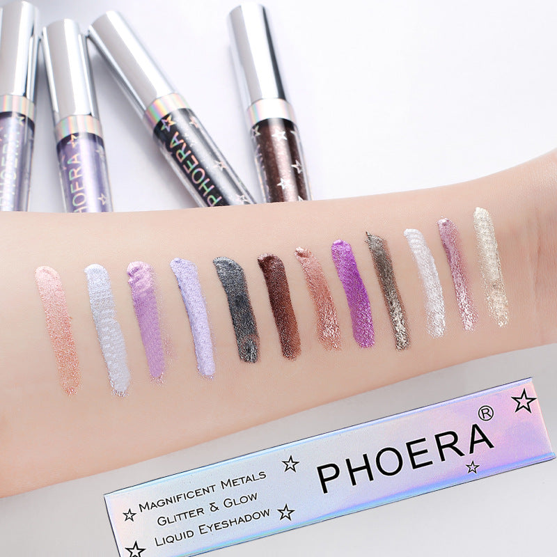 PHOERA Magnificent Metals Glitter and Glow Liquid Eyeshadow 12 Colors - Beauty & Skincare | TARVIX PHOERA Magnificent Metals Glitter and Glow Liquid Eyeshadow 12 Colors