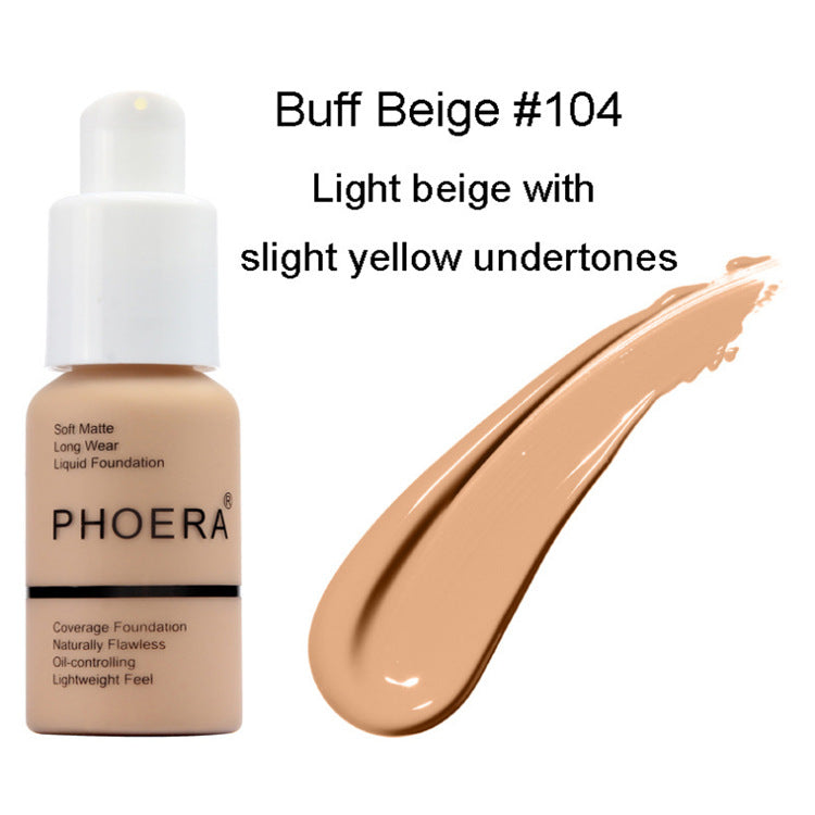 Explosive Press Type Oil Control Natural Color Matte Concealer Foundation Cream - Beauty & Skincare | TARVIX Explosive Press Type Oil Control Natural Color Matte Concealer Foundation Cream 104 3 pcs
