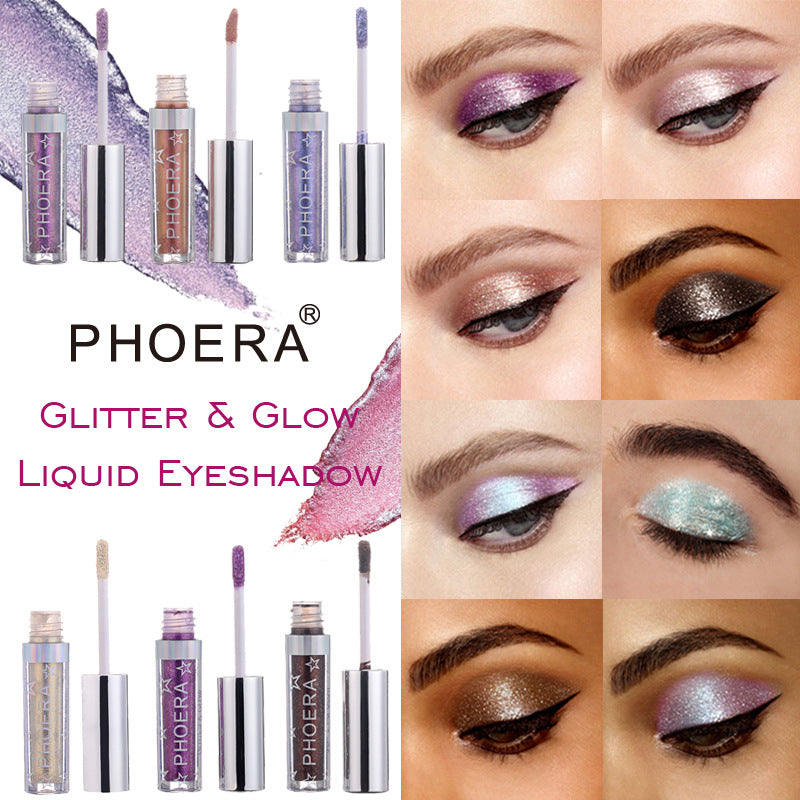 PHOERA Magnificent Metals Glitter and Glow Liquid Eyeshadow 12 Colors - Beauty & Skincare | TARVIX PHOERA Magnificent Metals Glitter and Glow Liquid Eyeshadow 12 Colors