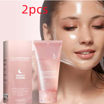 Face Night Mask Collagen Wrapping Mask Natural Ingredients Firming Elasticity & Hydration Anti-wrinkle For Skin Care - Beauty & Skincare | TARVIX Face Night Mask Collagen Wrapping Mask Natural Ingredients Firming Elasticity & Hydration Anti-wrinkle For Skin Care 75ml 75ml Single Bottle 2pcs