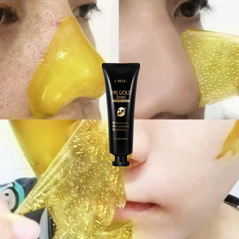 Gold Foil Snail Tear-Off Mask Hydrating - Beauty & Skincare | TARVIX Gold Foil Snail Tear-Off Mask Hydrating